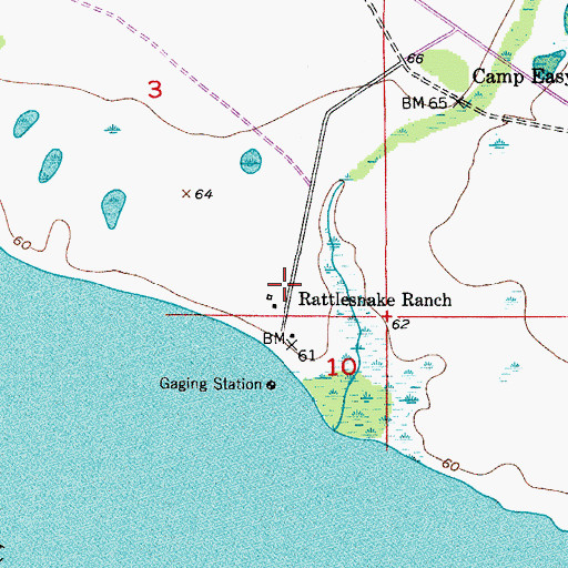 Topographic Map of Rattlesnake Ranch, FL