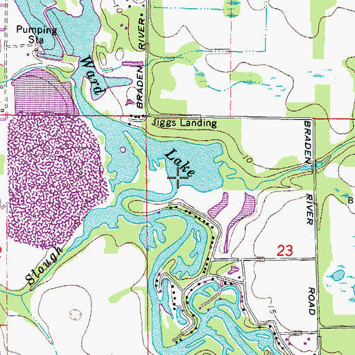 Topographic Map of Rattlesnake Slough, FL