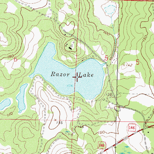 Topographic Map of Razor Lake, FL