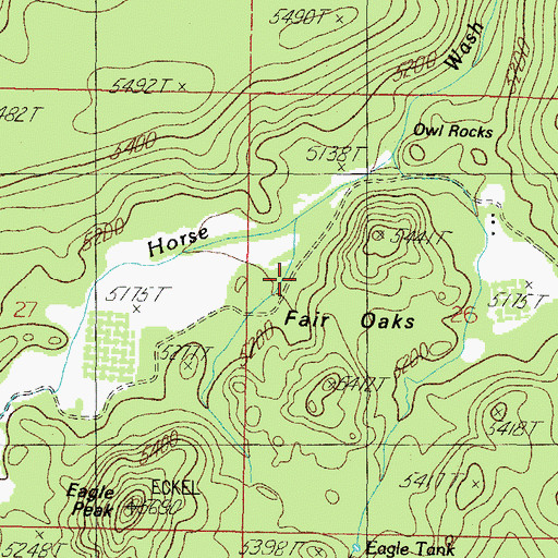 Topographic Map of Fair Oaks, AZ