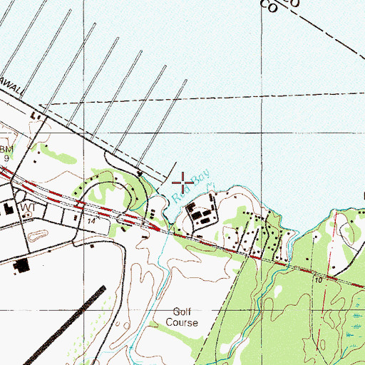Topographic Map of Red Bay, FL