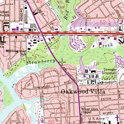 Topographic Map of Red Bay Branch, FL