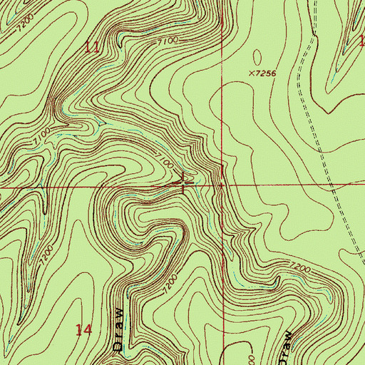 Topographic Map of Fairchild Draw, AZ
