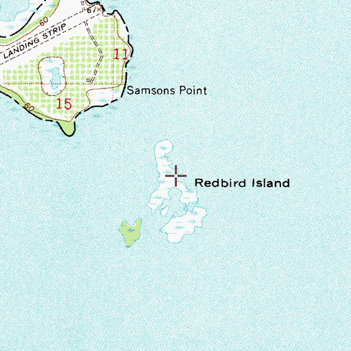 Topographic Map of Redbird Island, FL