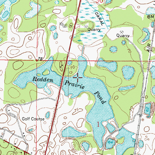 Topographic Map of Redden Prairie Pond, FL