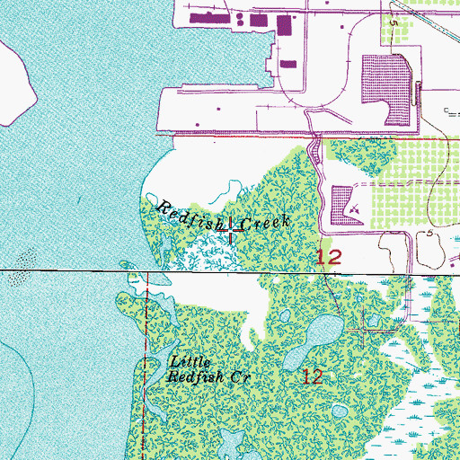 Topographic Map of Redfish Creek, FL