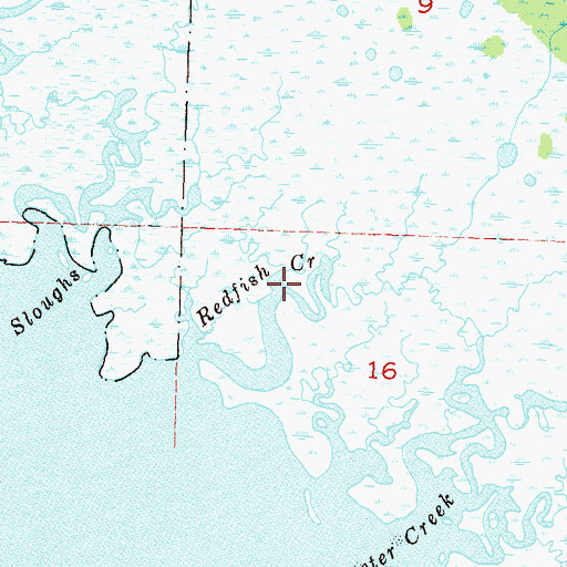 Topographic Map of Redfish Creek, FL