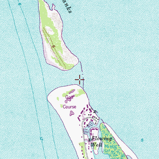 Topographic Map of Redfish Pass, FL