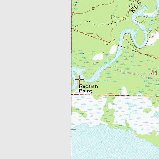 Topographic Map of Redfish Point, FL