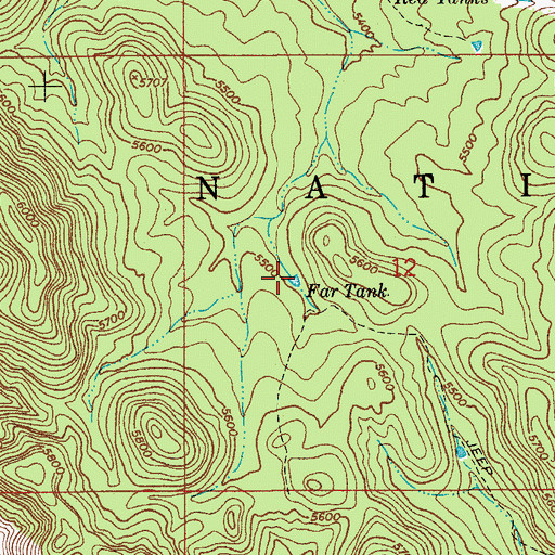 Topographic Map of Far Tank, AZ