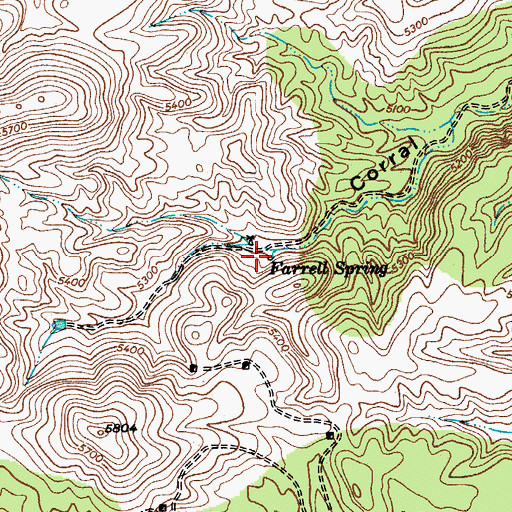 Topographic Map of Farrell Spring, AZ