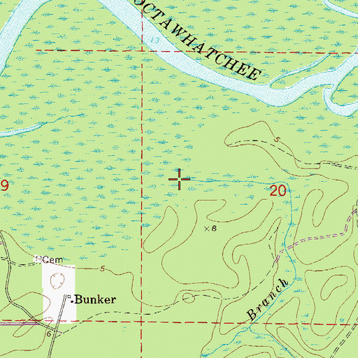 Topographic Map of Reedy Branch, FL