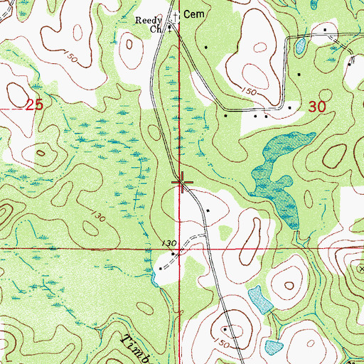 Topographic Map of Reedy Church, FL