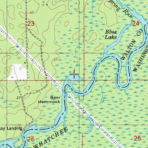 Topographic Map of Reedy Creek, FL