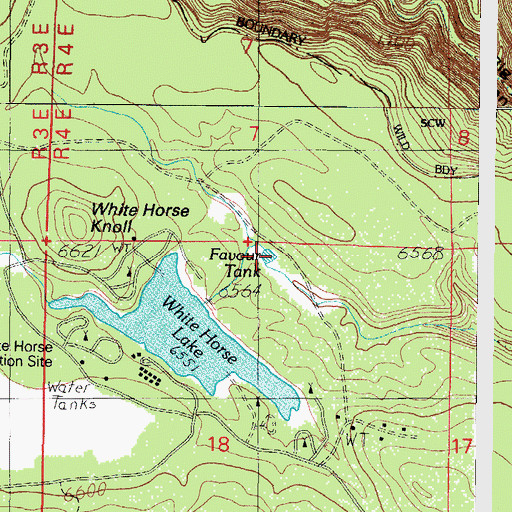Topographic Map of Favour Tank, AZ