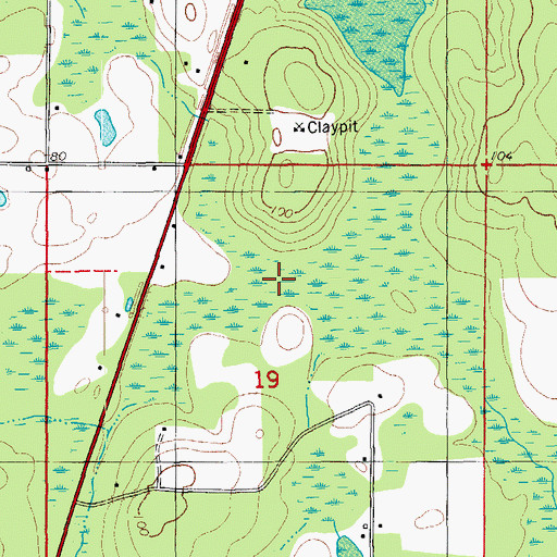 Topographic Map of Reedy Creek, FL