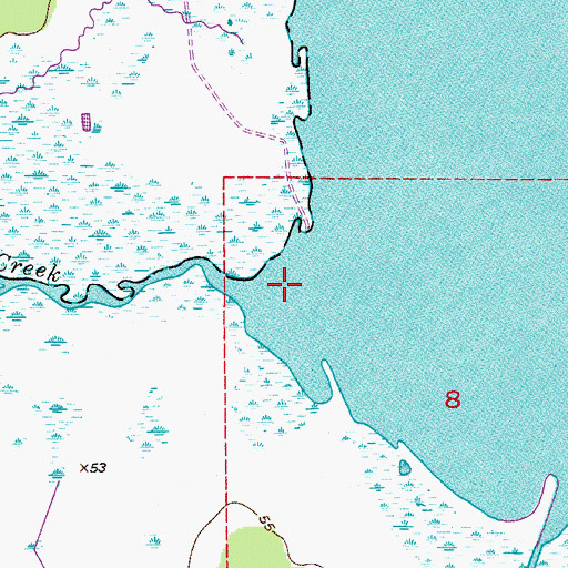 Topographic Map of Reedy Creek, FL