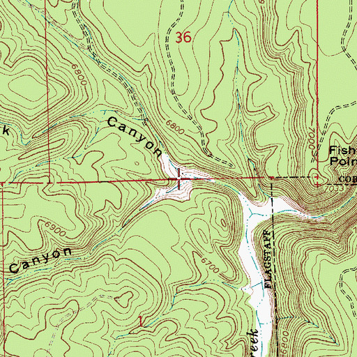 Topographic Map of Fay Canyon, AZ