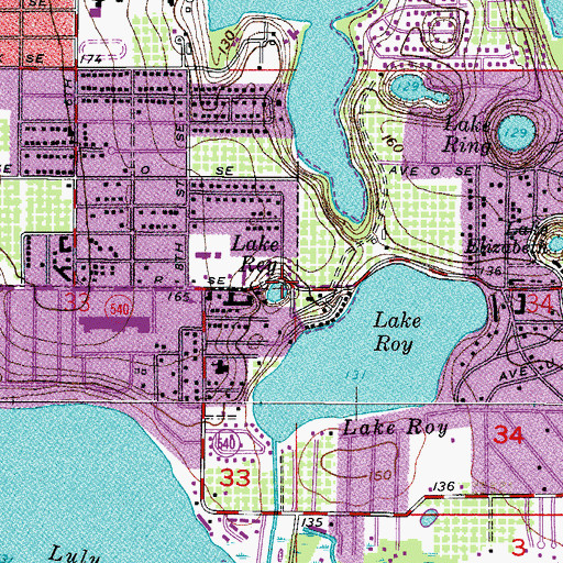 Topographic Map of Lake Rey, FL
