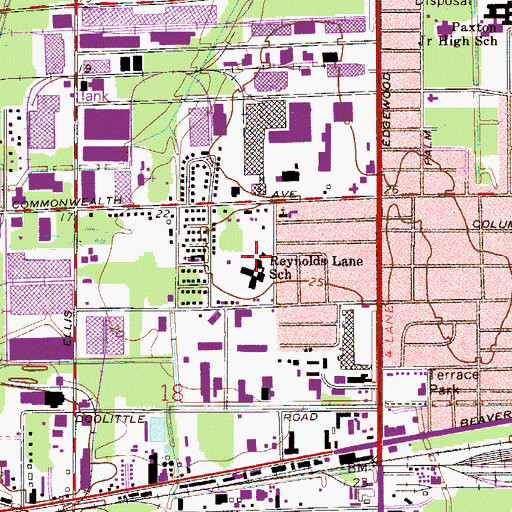 Topographic Map of Reynolds Lane Elementary School, FL