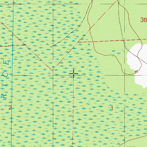 Topographic Map of Rice Creek Swamp, FL