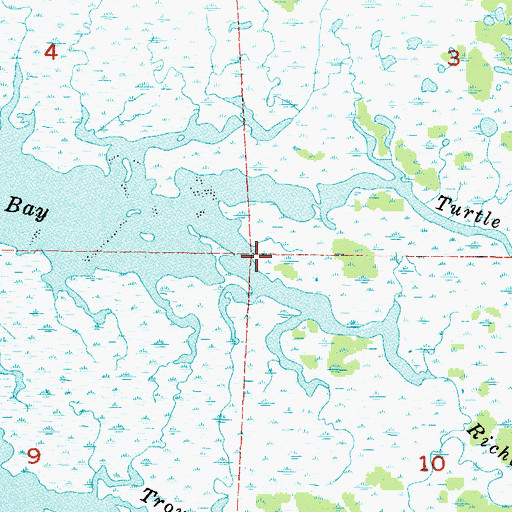 Topographic Map of Richard Creek, FL