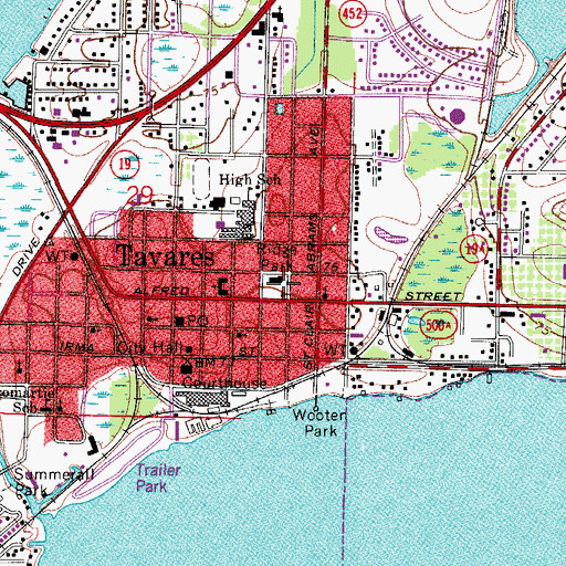 Topographic Map of Ridge Park, FL