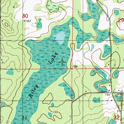 Topographic Map of Riley Lake, FL