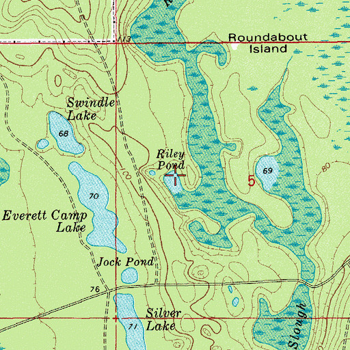 Topographic Map of Riley Pond, FL