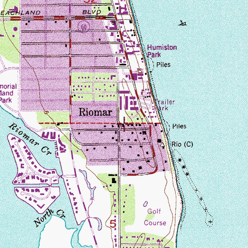 Topographic Map of Riomar, FL