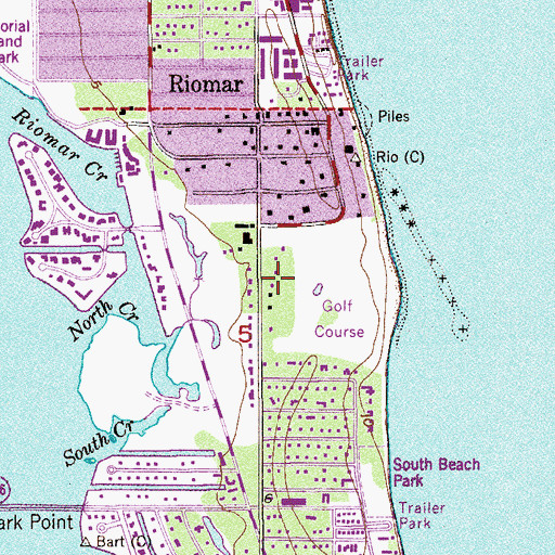 Topographic Map of Riomar Country Club, FL
