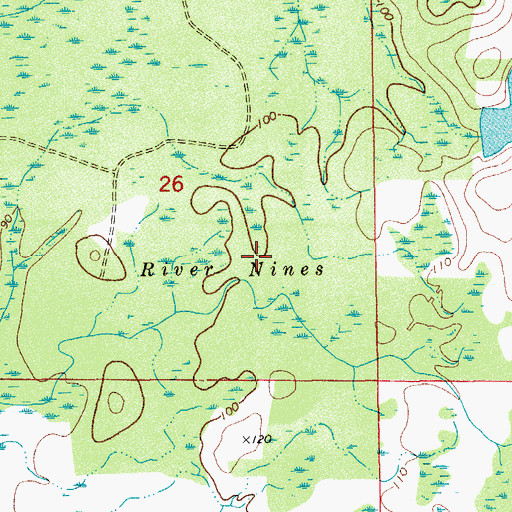 Topographic Map of River Nines, FL