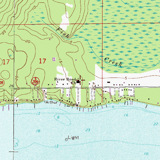 Topographic Map of River Road Church, FL