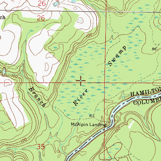 Topographic Map of River Swamp, FL