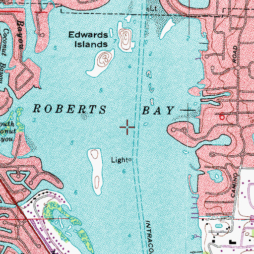 Topographic Map of Roberts Bay, FL