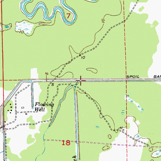 Topographic Map of Roberts Branch, FL