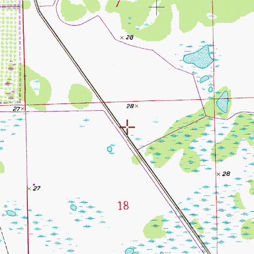 Topographic Map of Roberts Canal, FL