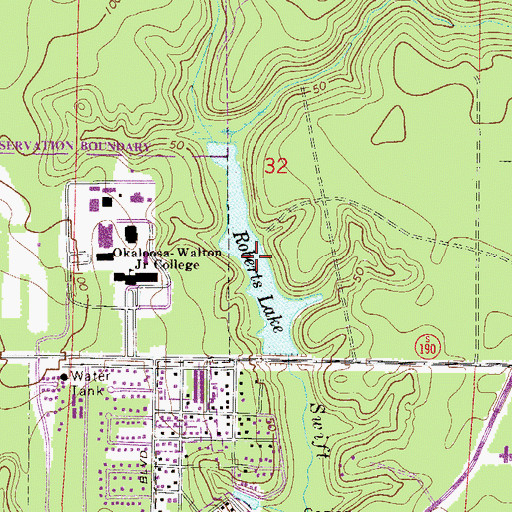 Topographic Map of Roberts Lake, FL