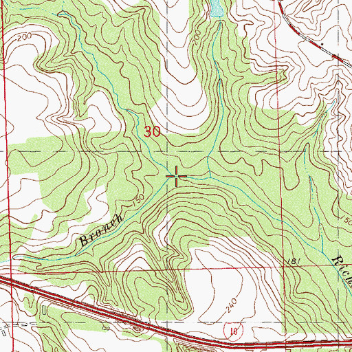 Topographic Map of Robinson Branch, FL