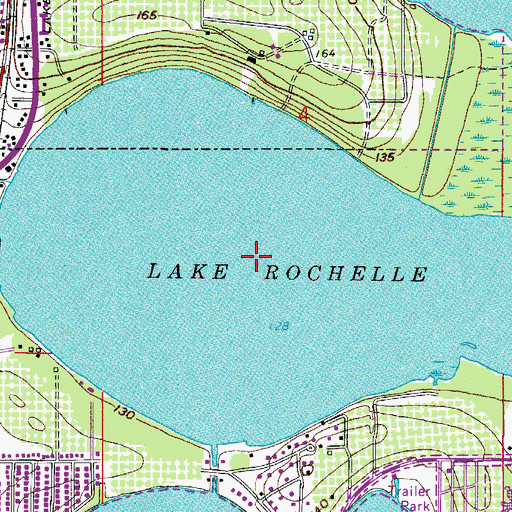 Topographic Map of Lake Rochelle, FL
