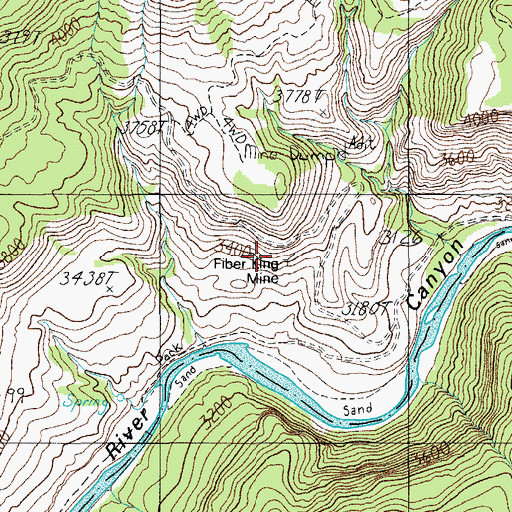 Topographic Map of Fiber King Mine, AZ