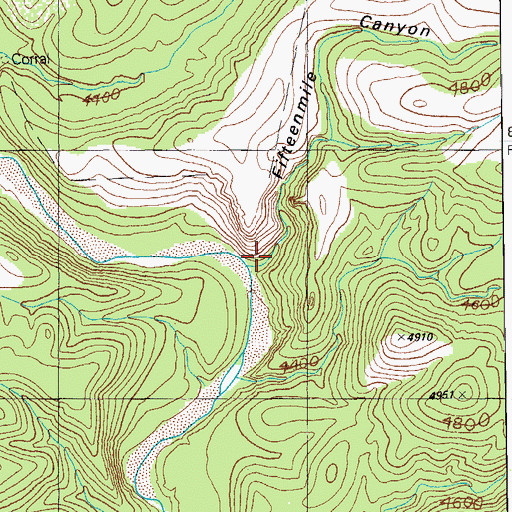 Topographic Map of Fifteenmile Canyon, AZ