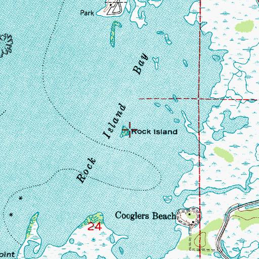 Topographic Map of Rock Island, FL