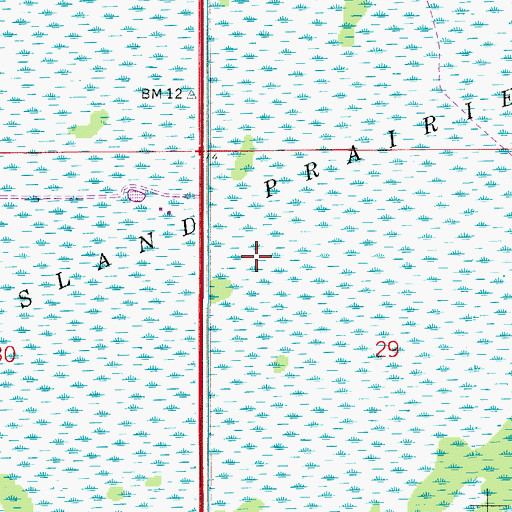 Topographic Map of Rock Island Prairie, FL