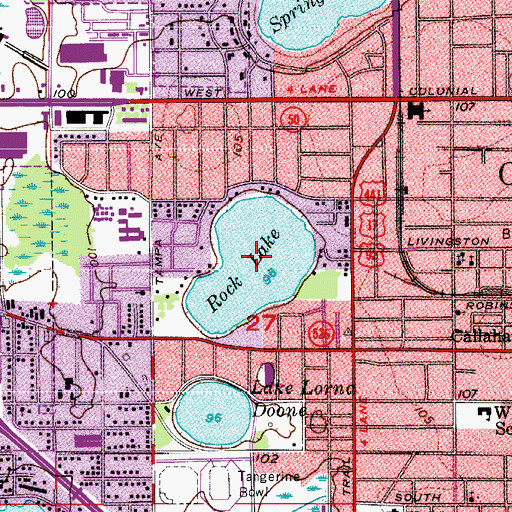 Topographic Map of Rock Lake, FL