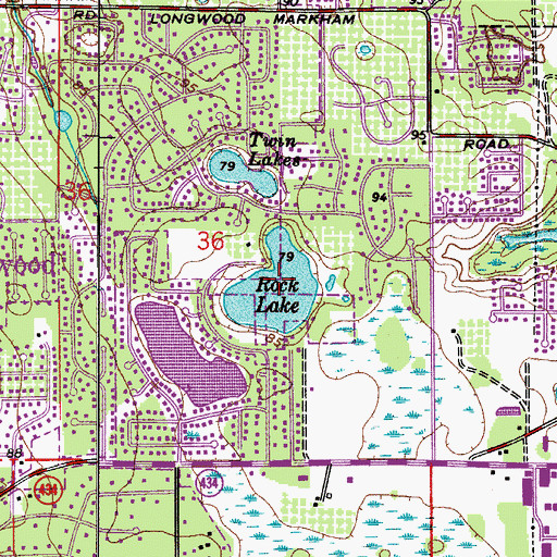 Topographic Map of Rock Lake, FL