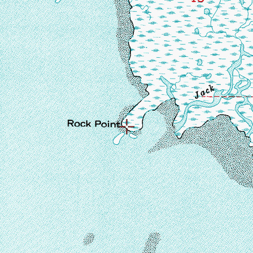 Topographic Map of Rock Point, FL
