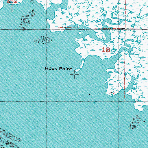 Topographic Map of Rock Point, FL