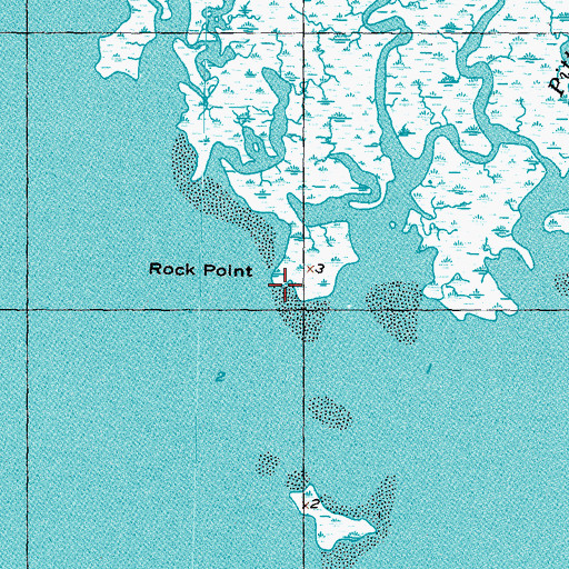 Topographic Map of Rock Point, FL