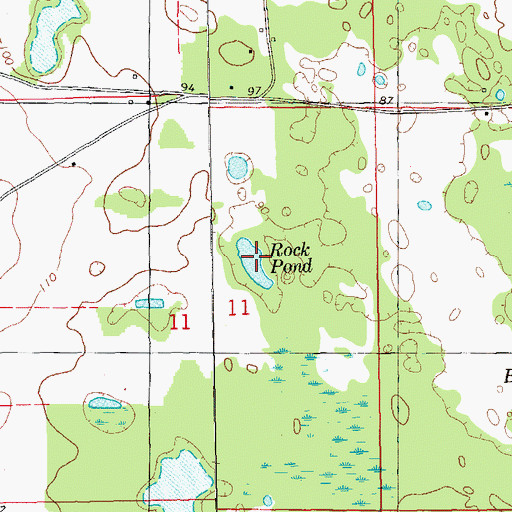 Topographic Map of Rock Pond, FL